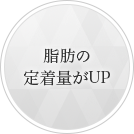 脂肪の定着量がUP