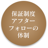 保証制度アフターフォローの体制