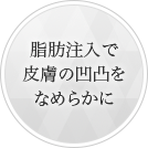 脂肪注入で皮膚の凹凸をなめらかに