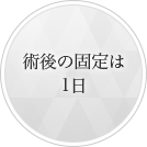 術後の固定は1日