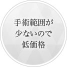手術範囲が少ないので低価格
